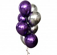 Букет куль Аметист хром 8 од (гелій)