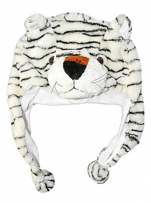 Шапка-ушанка Белый Тигр
