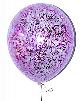 Воздушные шарики|Шары с гелием|Латексные шары|Шар с конфетти нарезка (малиновая)