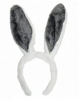 Вушка зайчика білі з сірим