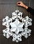 Декорация снежинка фольга 60 см (белая) - фото 2 | 4Party