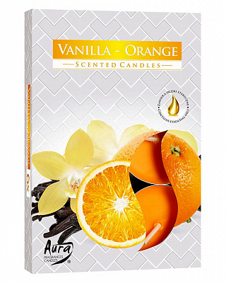 Свечи арома ваниль-апельсин 6