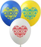 Тематические вечеринки|Мы из Украины|Воздушные шарики|Воздушный шар Вышиванка 30 см