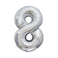 Шар цифра 8 фольга 66 см (серебро) Шар цифра 8 фольга 66 см (серебро)
