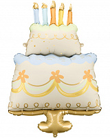 Шар фигура Торт с цветами 55х75 см