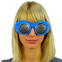 Очки гипнотические Спирали (голубой)