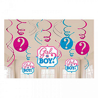 Тематичні вечірки|Baby Shower|Для Хлопчиків |Спіраль Хлопчик чи дівчинка (англ) 12