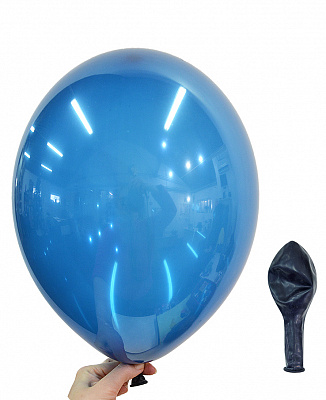 Воздушный шар кристалл синий 30см