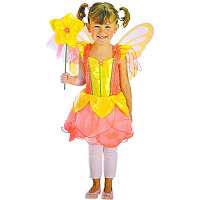 Товары для праздника|Детские карнавальные костюмы|Костюмы для девочек|Костюм Феечки желто-розовый 4-5 лет