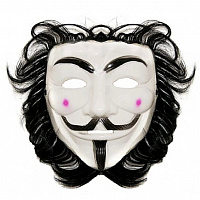 Маска Анонимуса с волосами