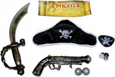 Набор пирата (сабля, карта, мушкет)