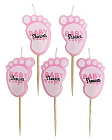 Свічки Baby Shower рожеві 5 од
