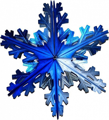 Фігура Сніжинка матова синя 60 см