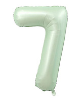 Шар цифра 7 фольга 66 см (оливковая)