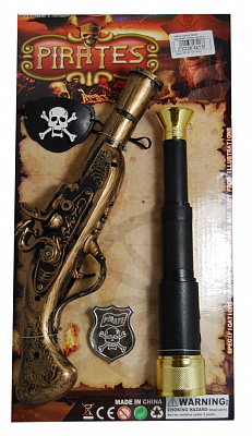 Набор пирата "Джек Воробей" (труба, пистоль, повязка...)