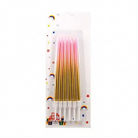 Свечи длинные Омбре (розово-золотые) 6 Свечи длинные Омбре (розово-золотые) 6