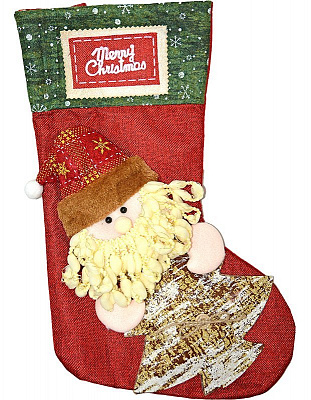Шкарпетка Щасливог Різдва Дід Мороз (англ)