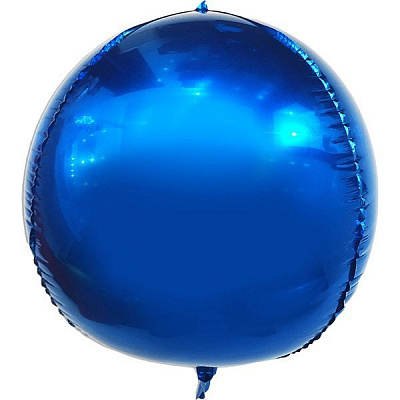 Куля фольгована сфера 3D синя