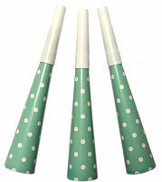 Горн праздничный Горошек (мятный)