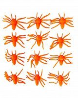 Набор пауков оранжевых 12 шт