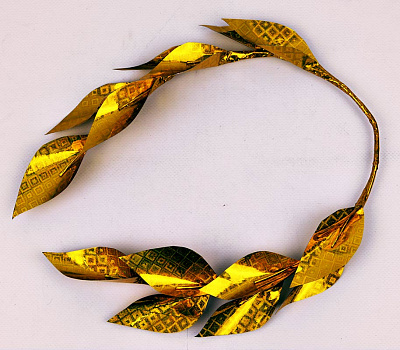 Лавровий вінок голографічний (золотий)