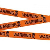 Лента оградительная Warning (оранжевая)