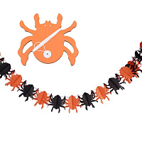 Тематичні вечірки|Детский Halloween|Декорації|Гірлянда Павук (папір)