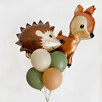 Букет куль Лісові друзі 7 од (гелій)