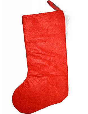 Носок с Снежинками (черно-красный) 42см