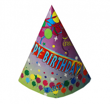 Колпак Happy Birthday шары - фото 1 | 4Party