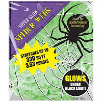 Праздники|Halloween|Паутина и пауки|Паутина люминисцентная люкс (100 гр)