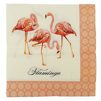 День Рождения|Фламинго|Салфетки праздничные Фламинго