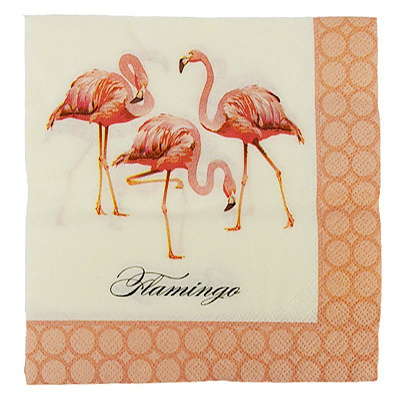 Салфетки праздничные Фламинго