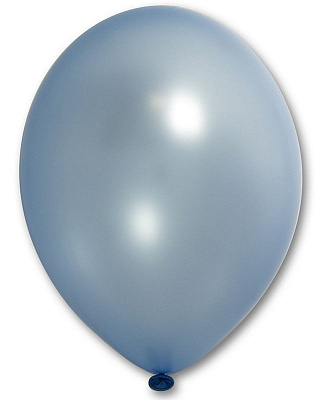 Воздушный шар металлик голубой 11"