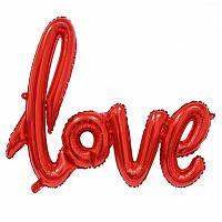 Напис фольга Кохання червона (англ)