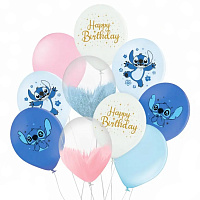 Набір кульок Happy Birthday Стіч (10 од)