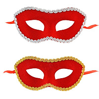 Товары для праздника|Маски карнавальные|Венецианские маски|Маска бархат (красная)