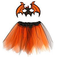 Набор Летучая мышь с юбкой (черно-оранжевый)