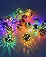 Гирлянда ретро шар 20 ламп мультиколор