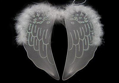 Крылышки Ангелочек узоры (белые)