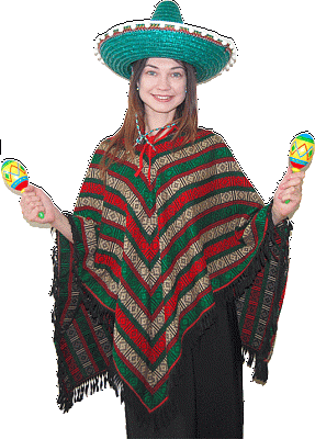 Пончо мексиканское женское