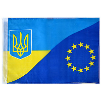 Свята |День независимости Украины (24 августа)|Прапори|Прапорець на авто Україна-ЄС