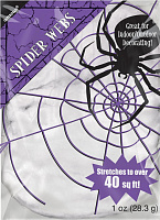 Свята |Halloween|Павутина і павуки|Павутина 28 грам біла (Амскан)