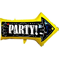 Тематичні вечірки|Вечеринка  Rock Star|Декорації|Куля фігура Стрілка Вечірка 50х80 см (англ)