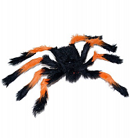 Свята |Halloween|Павутина і павуки|Павук з хутром чорно-помаранчевий 50 см 