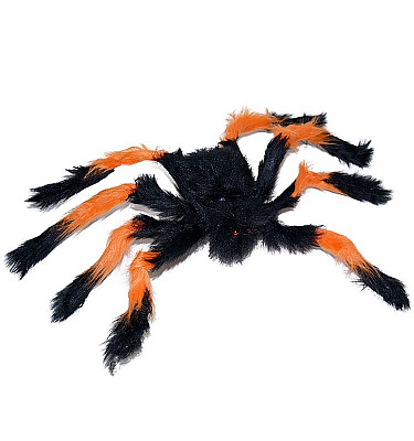 Павук з хутром чорно-помаранчевий 50 см 