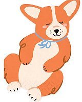 Салфетки фигурные Корги 12 шт Салфетки фигурные Корги 12 шт