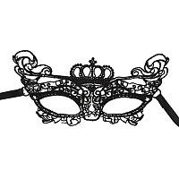 Товары для праздника|Маски карнавальные|Венецианские маски|Маска кружева Корона (черная)