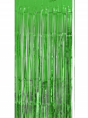 Штора сатин (зеленая) 2х1 м