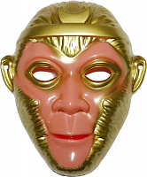 Товари для свята|Маски карнавальные|Дитячі маски|Маска Мавпа золото пластик